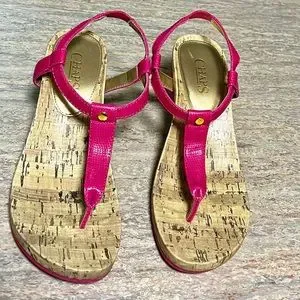 Chaps Shoes Chaps Ralph Lauren Magenta Color Thong Wedge - Main Image